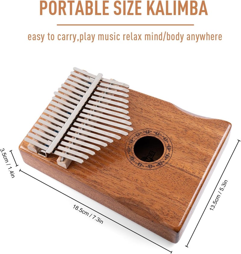 Shaevle Kalimba 17 Keys Thumb Piano, Mbira Finger Piano with Carrying Case, Tune Hammer, Songbook - Musical Instruments Gift for Kids Adult Beginners - Image 5